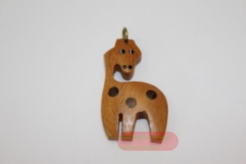 Bild von Tieranhänger Holz natur, Giraffe  - VE 6