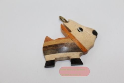 Bild von Tieranhänger Holz natur, Hund - VE 6