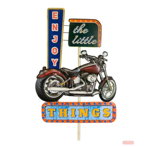 Bild von Wall Art Metall Enjoy 46x76x2cm, YE687