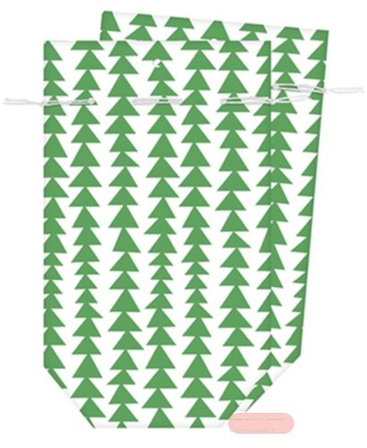 Bild von Tüten Seidenpapier bedruckt 13x22cm, (2er Set  Pack) Modern Forest grün - VE 10 (Pack)