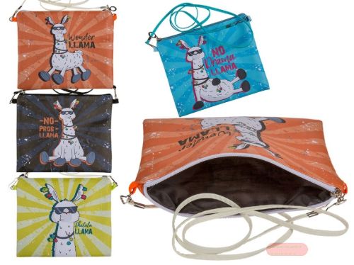 Bild von Umhängetasche ,Lama, ca.22x18cm, 4 x ass. - VE 12
