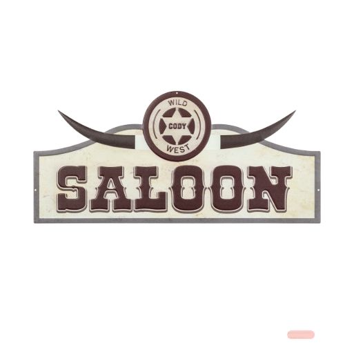 Bild von Wall Art Metall Saloon 60x27,5x0,3cm, YE983