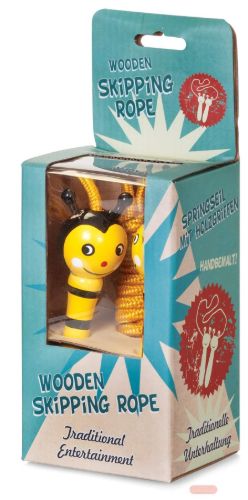 Bild von WOODEN SKIPPING ROPE, Springseil Tiere, mehrfach gemischt, box - VE 12