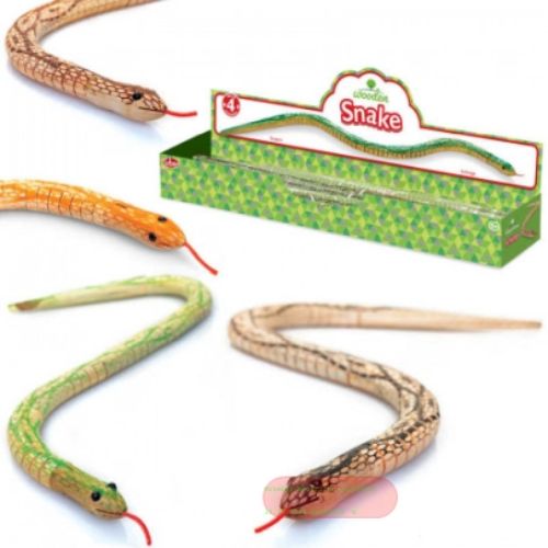 Bild von WOODEN SNAKE, FSC Holzschlange, ca.52x36x13cm, Display - VE 24