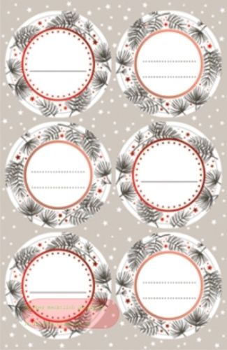 Bild von X-MAS TWIGS, 4 Blatt 8,8x13,5cm von Stickers pro Packung - VE 10 (Pack)