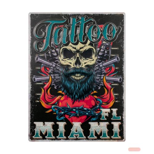 Bild von Wall Art Metall Tattoo 2, 47x35x0,5cm, YE640