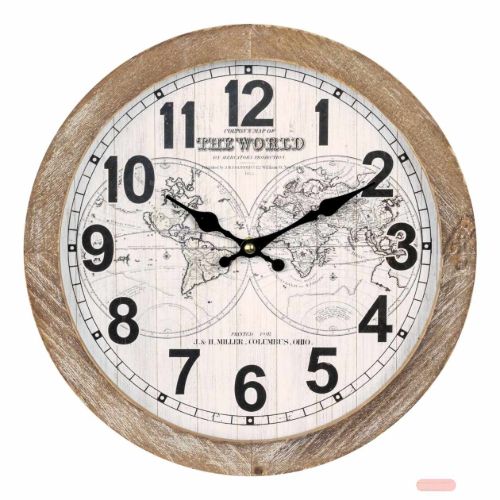 Bild von Wall Art Wanduhr Metall Yvonne Ø30x6,5cm, HHC535