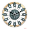 Bild von Wall Art Wanduhr Metall/Holz Dunkirk 60x4,5cm, LLC68