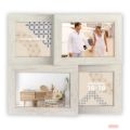Bild von Wandbilderrahmen Holz Bormio White für 4 Fotos, 2x10x10 2x10x15 (30x27) ZD48W - VE 2