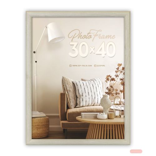 Bild von Wandbilderrahmen Holz Genova White 40x50, GN254W - VE 2