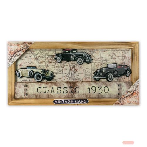 Bild von Wall Art Metall/Holz Old Mobile 66x32x2cm, YY835