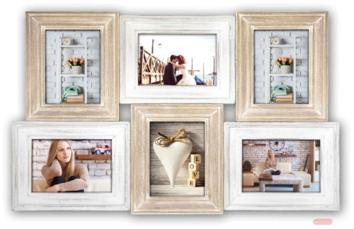 Bild von Wandbilderrahmen Holz Montego, 70x46cm, für 6 Fotos 13x18cm, gb TZ1566 (EAN8020912049500)