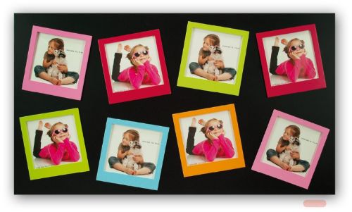 Bild von Wandbilderrahmen Holz Teulada, für 8 Fotos 10x10cm, AF008 - VE 2