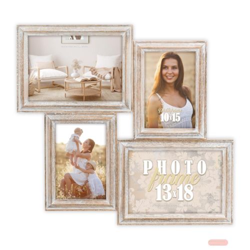 Bild von Wandbilderrahmen Holz Rosel natural 4Q, 2x10x15/2x13x18 (39x37) AC446B