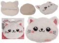 Bild von Wärmekissen Katze, 100%Polyester,ca.18x18cm, gefüllt mit Tonkugeln, Headercard - VE 8