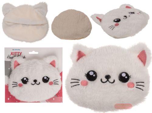 Bild von Wärmekissen Katze, 100%Polyester,ca.18x18cm, gefüllt mit Tonkugeln, Headercard - VE 8