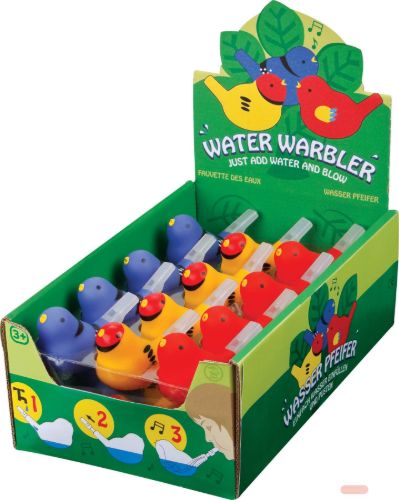 Bild von WATER WARBLER, Wasserpfeiffe Vogel, ca.7,5cm, Display - VE 24 (SR)