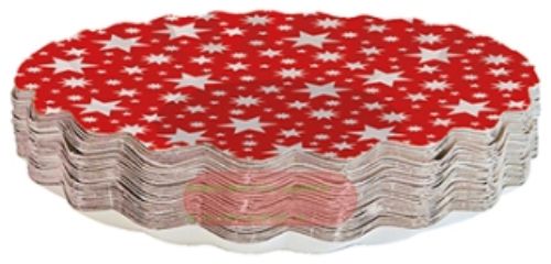 Bild von Weihnachtsteller, Karton bedruckt, rund 20cm, assortiert - VE 25