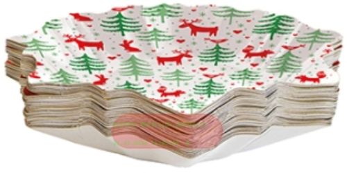 Bild von Weihnachtsteller, Karton beschichtet & bedruckt, Sternform 28cm, assortiert - VE 25