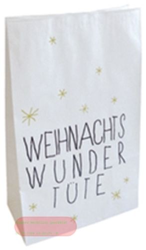 Bild von WEIHNACHTS-WUNDERTÜTE,Geschenktüten aus Kraftpapier, (2er Set ) ,16x26x8 cm - VE 10 (Sets)