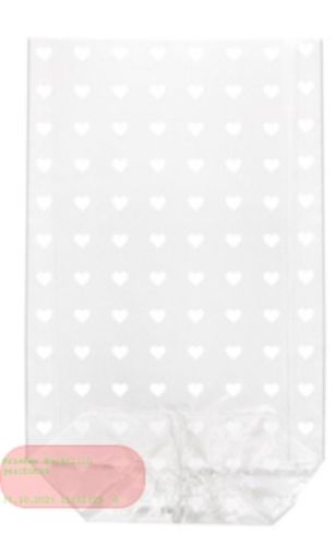 Bild von WEISSE HERZEN, Klarsichtbeutel bedruckt, 9,5x16 cm (10er- Pack)- VE 20 (Pack)