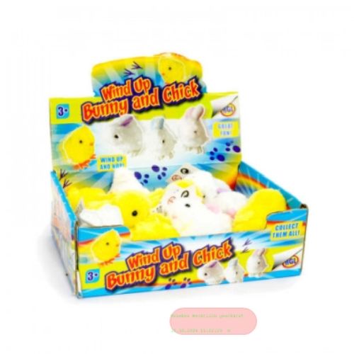 Bild von WIND UP BUNNY AND CHICK, Clockwork aufziehbare Hasen & Küken, ca.7,5cm, im Display - VE 12