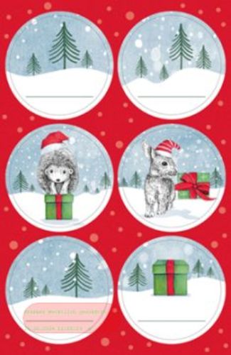 Bild von WINTERANIMALS, 4 Blatt 8,8x13,5cm von Stickers pro Packung - VE 10 (Pack)