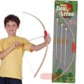 Bild von WOODEN BOW AND ARROWS, Bogen mit Pfeilen, Holz, ca.68cm - VE 6