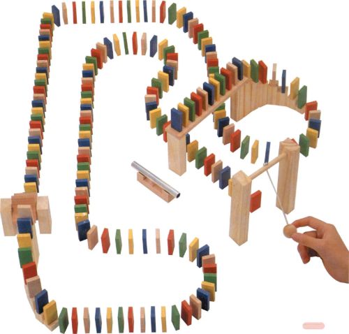 Bild von WOODEN DOMINO RACE, Holzspiel, ca.24cm, in Box - VE 2