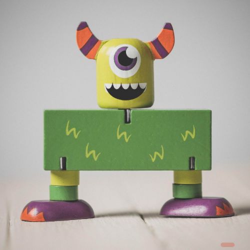 Bild von WOODEN FLEXI MONSTERS, Biegemonster, mehrfach gemischt, Holz, ca.11cm, Display - VE 12