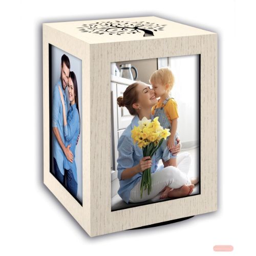 Bild von Würfel Holz Norman big drehbar für 4 Fotos 10x15 (13x13x18), GLG15 - VE 2