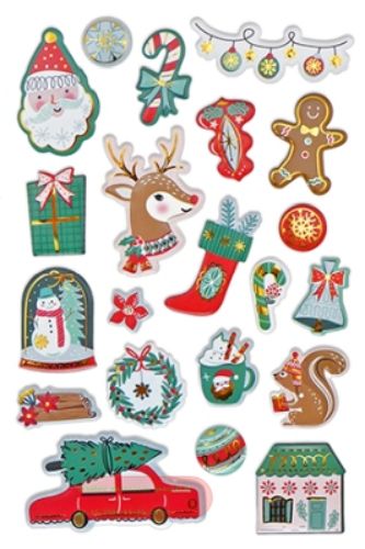 Bild von X-mas Holidays, 1 Blatt 10x15cm von Stickers pro Pack - VE 10 (Pack)