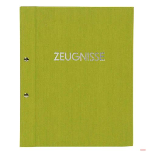 Bild von Zeugnismappe A4 inkl. 12 Sichthüllen, Leinen, Colours apfelgrün
