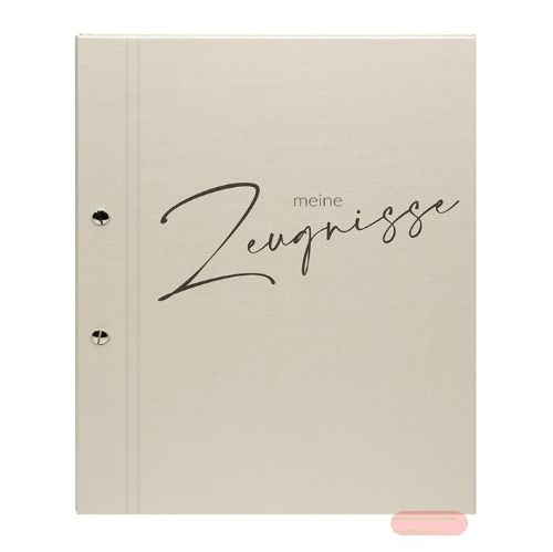 Bild von Zeugnismappe A4 inkl. 12 Sichthüllen, Schwungvoll creme