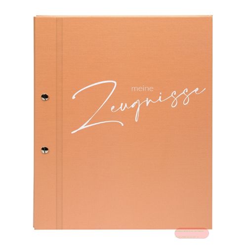 Bild von Zeugnismappe A4 inkl. 12 Sichthüllen, Schwungvoll pfirsich