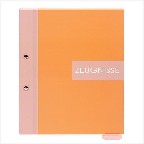 Bild von Zeugnismappe A4 inkl. 12 Sichthüllen, Zweiklang papaya