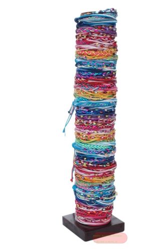 Bild von Zigeunerarmband Baumwollarband, mehrfach gemischt, mit Display - VE 48