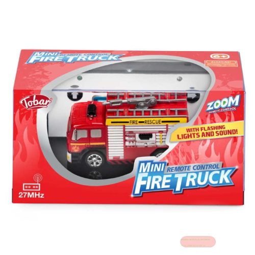 Bild von ZOOM MINI RC FIRE TRUCK, Feuerwehrwagen mit Funk, ca.7,5cm, in Box - VE 4