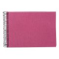 Bild von Aktions-Spiralalben, 24x17cm, 40 S.weiss, Leinen uni, B.Vista fuchsia - VE 2