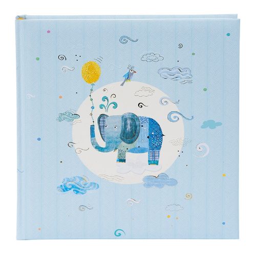 Bild von Baby-/Kinderfotoalbum 60 S.weiss, 30x31cm, ohne Innentext, Blue Elephant