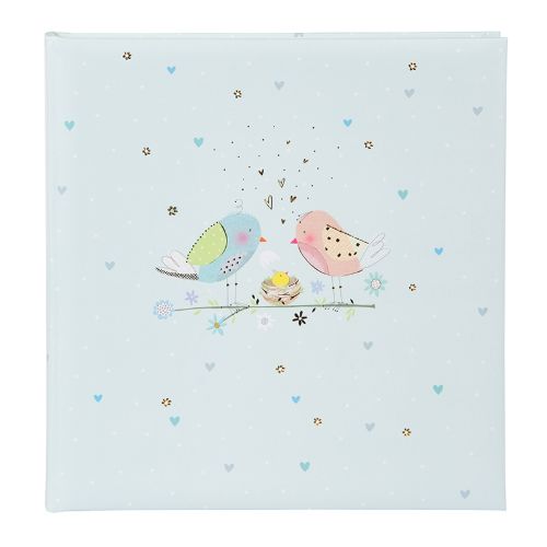 Bild von Baby-/Kinderfotoalbum 60 S.weiss, 30x31cm, ohne Innentext, Loving Birds Boy