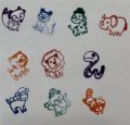 Bild von Stiftetopper-Stempel niedliche Tiere, mehrfach gemischt, Display - VE 30 (SR)