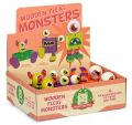 Bild von WOODEN FLEXI MONSTERS, Biegemonster, mehrfach gemischt, Holz, ca.11cm, Display - VE 12