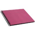 Bild von Aktions-Spiralalben 35x30cm, 40 S.schwarz, Leinen, Bella Vista fuchsia - VE 2
