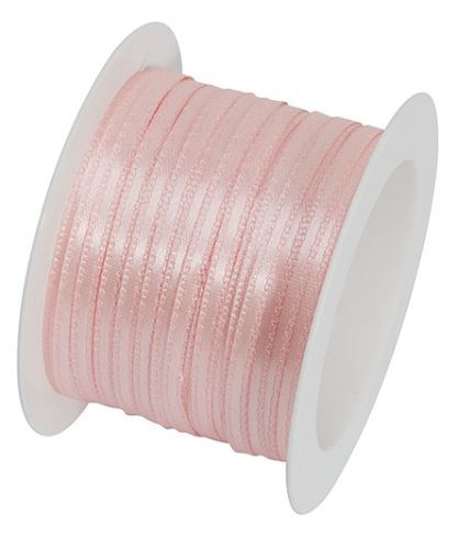 Bild von Satinband auf Spule, 3mm x 10m, blassrosa - VE 6