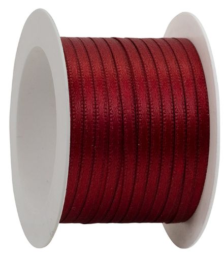 Bild von Satinband auf Spule, 3mm x 10m, bordeaux - VE 6