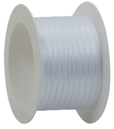 Bild von Satinband auf Spule, 3mm x 10m, weiss - VE 6