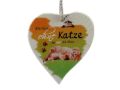 Bild von Spruchherz Holz mittel, 15x17cm, Fichte 15mm mit Kordel, Haus ohne Katze - VE 4