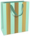 Bild von Geschenktasche matt, 18x21x8cm, Big Stripe pale sea - VE 8