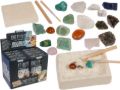 Bild von Ausgrabungsset mit 5 Edelsteinen, ca.3x12,5cm, Einzelverpackung, Display - VE 8